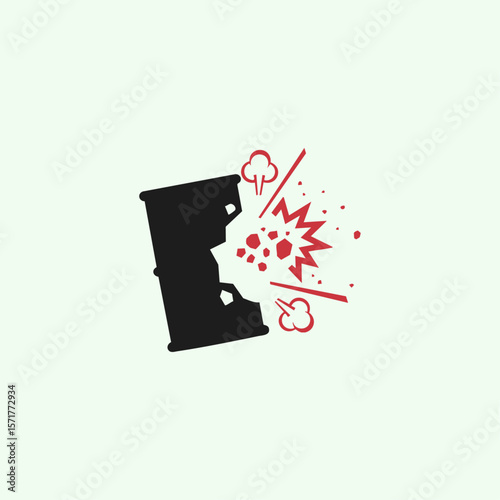 Explosion icon logo flat vector design
