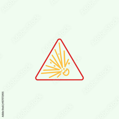 Explosive icon logo flat vector design