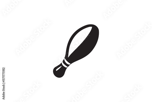 Simple Black and White Illustration of a Bowling Pin.This is a graphic, silhouette style illustration of a bowling pin.