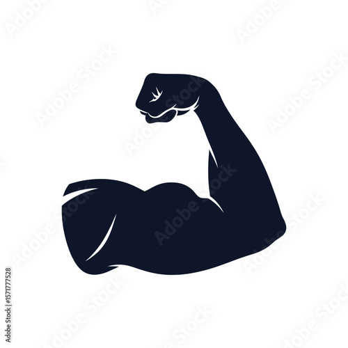 Strong flexing arm icon for bodybuilding, gym, or sports-related businesses
