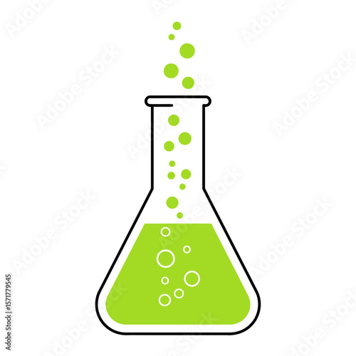 A science lab beaker vector icon