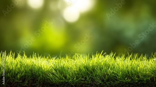Green lawn with fresh grass as background
