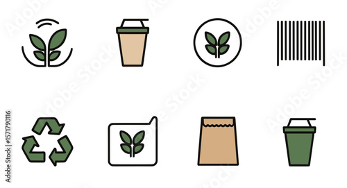 Eco Packaging Icons