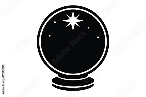 spirit orb silhouette vector icon