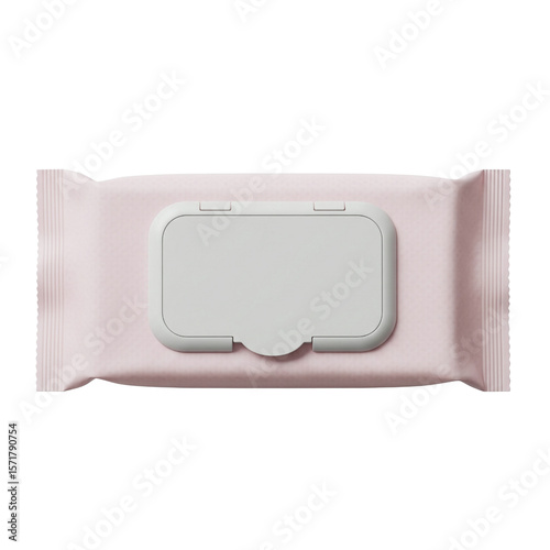 Obraz na płótnie Wet wipes packaging mockup with blank label