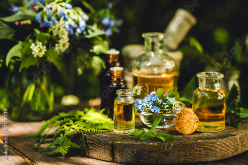 Photos Natural ingredients in cosmetic and medicine