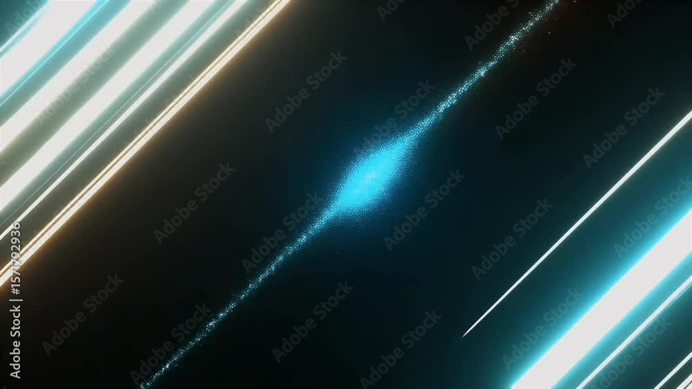 Diagonal streaks golden yellow energy darts speed velvet black leaving sparkling embers that evoke sci fi meteors looped video 60 fps produced K kinetic background injects dynamic motion behind