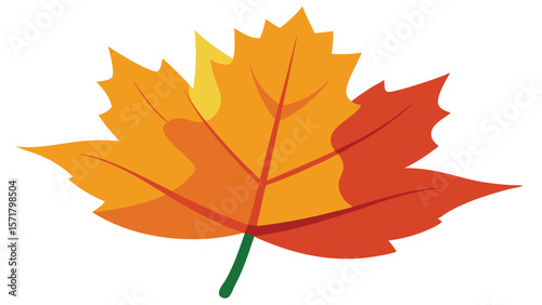 Golden autumn: leaves in autumn colors as a vector illustration.