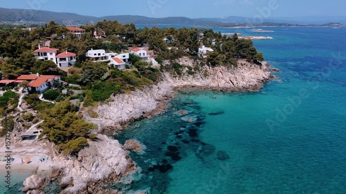 aerial view of the island of crete greece