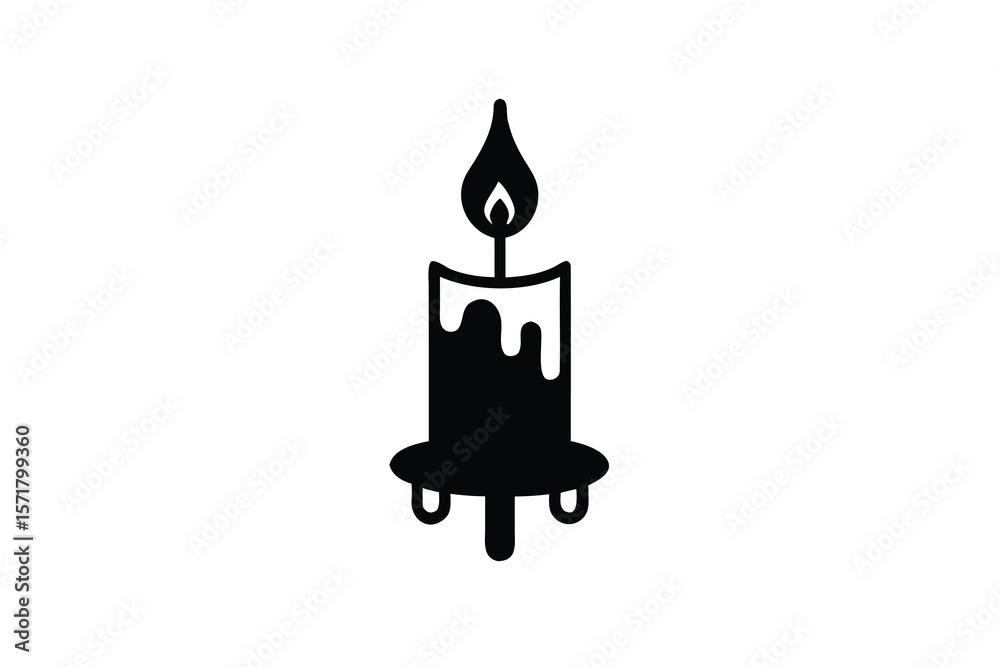 Obraz premium dripping candle holder vector icon