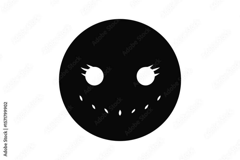 Fototapeta premium eerie full moon vector icon