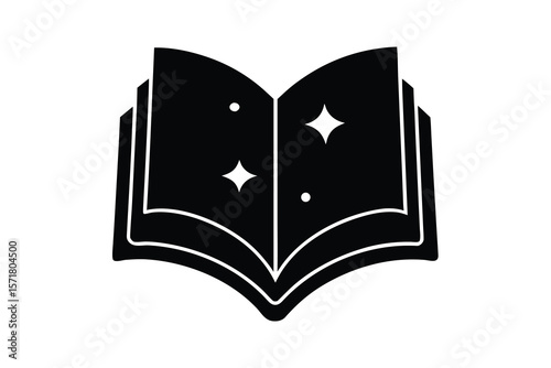 magic spell book vector icon