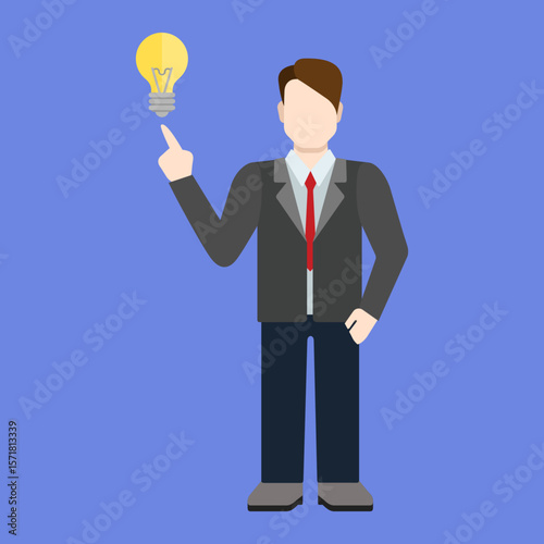 Businessman Idea Vector Illustration