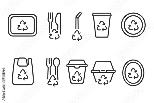 Ecology, recycling line icon set. eco-friendly, sustainable icons in line style collection