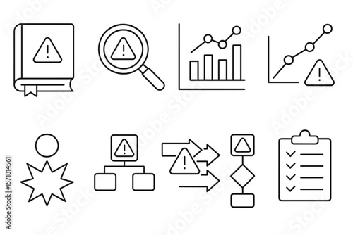 Business, analytics outline icon set. corporate, data analysis icons outline collection