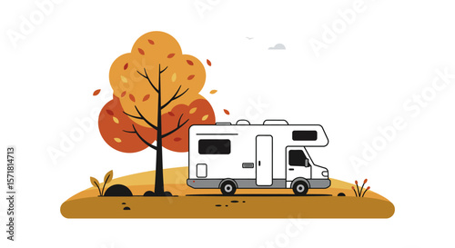 Autumn Campervan Adventure Fall Foliage and Road Trip Fun