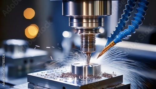 precision machining in action a closeup of a cnc milling machine at work