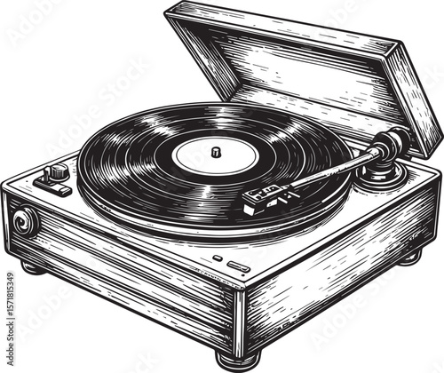 Sound of Nostalgia: Hand-Drawn Record Deck