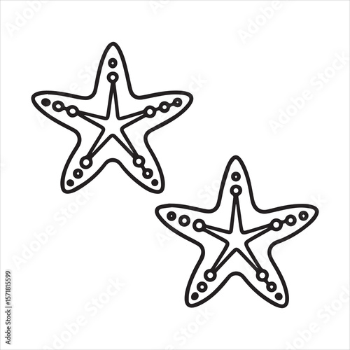 brittle star silhouette vector