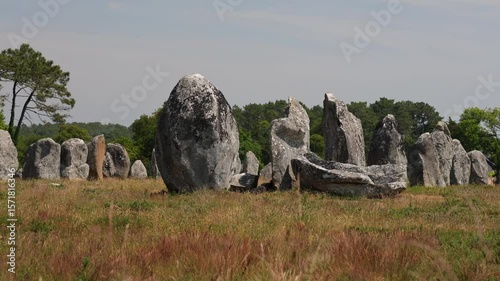 Les menhirs de Carnac en Bretagne. 