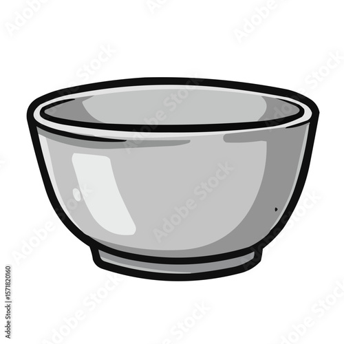 Gray bowl icon isolated on transparent background  