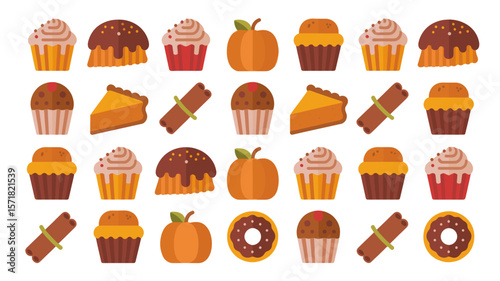 Set of 2: Pumpkin Spice Icons