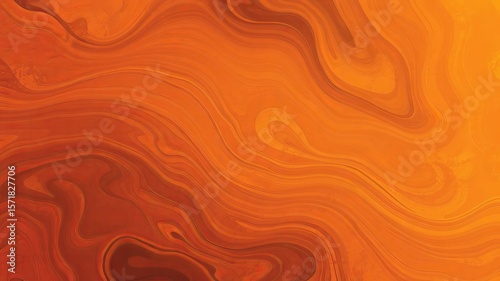 Abstract orange background with swirling patterns and gradient color transitions in a fluid style