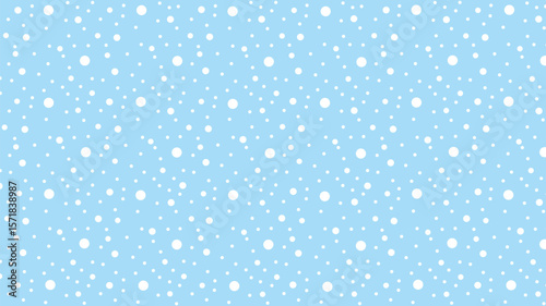 A soothing vector background with white polka dots on a light blue base, perfect for serene and clean designs.