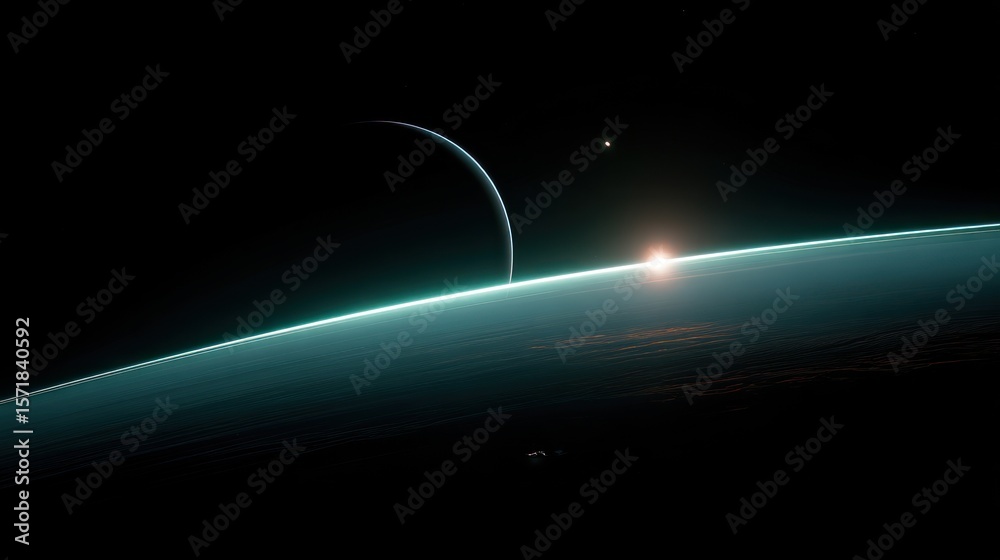 Obraz premium Earthrise, cosmic view