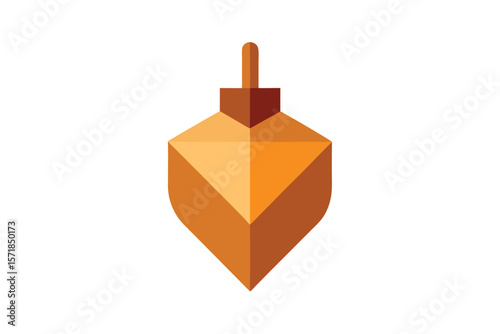 Single Wooden Dreidel With Classic Look