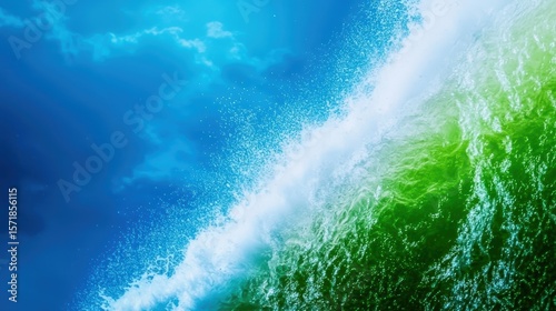 World Environment Day, Ocean Wave Crashing Against the Shore