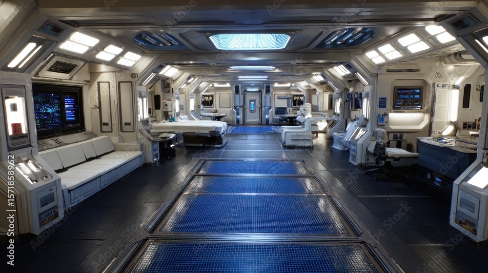 Obraz premium Futuristic spaceship interior (1)