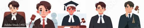 sad expression judge character vector