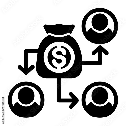 Dividend Income Investment Icon from Accounting Icon Collection (Solid Style)