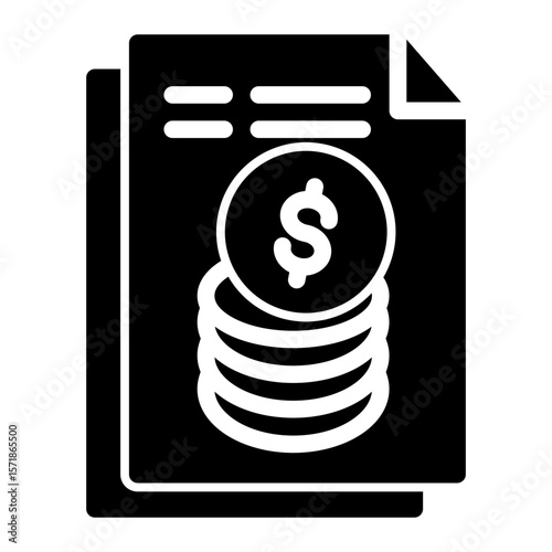 Revenue Growth Report Icon from Accounting Icon Collection (Solid Style)