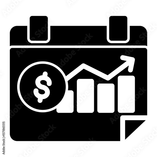 Revenue Period Calendar Icon from Accounting Icon Collection (Solid Style)