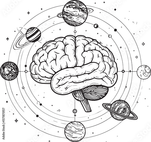 Planetary Thought: Celestial Intellect Concept