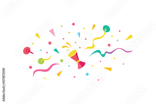 Watercolor Splash Background With Vibrant Streamer