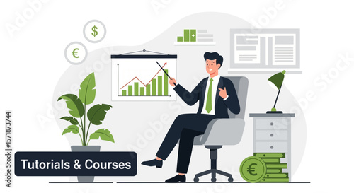 Financial Expert Presenting Profit Growth And Business Strategy Development