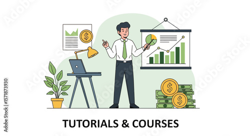 Financial Presentation By Young Entrepreneur For Business Growth And Strategy
