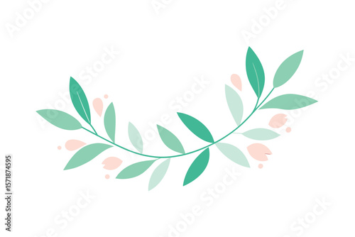 Elegant Minimalist Floral Border With Soft Pastel Flowers