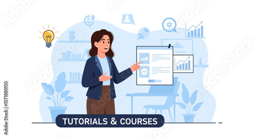 Engaging Online Business Presentation With Data Analysis And Course Content