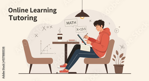 Engaging Online Math Tutoring Session For Students Studying Algebra And Equations