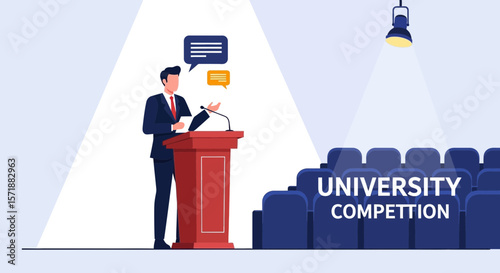 Engaging Speech at University Competition with Presentation and Communication Skills