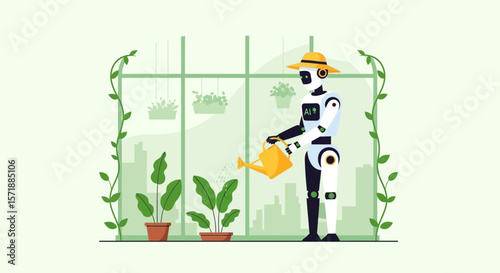 Autonomous Gardening Robot Taking Care Of Indoor Plants In An Apartment