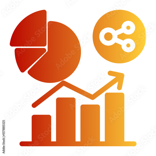 Market Segmentation Icon from Accounting Icon Collection (Solid Gradient Style)