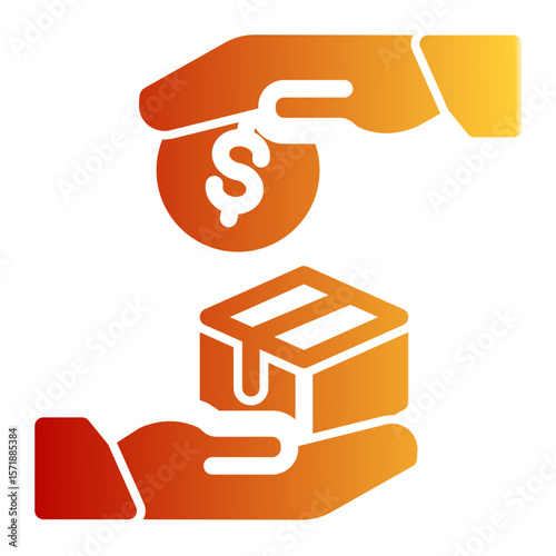 Financial Growth Transfer Icon from Accounting Icon Collection (Solid Gradient Style)