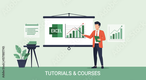 Excel Training Course Presentation Explaining Business Growth Data Charts And Graphs