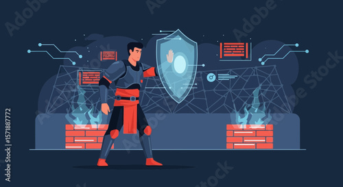 Brave Protector Stands Guard Against Digital Cyber Attacks With Advanced Protection