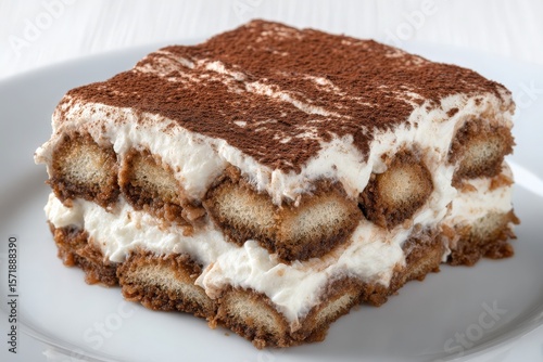 Wallpaper Mural Layers of soft ladyfingers soaked in coffee alternate with creamy mascarpone cheese, topped with cocoa powder for a sweet indulgence. Perfectly plated and ready to enjoy. Torontodigital.ca